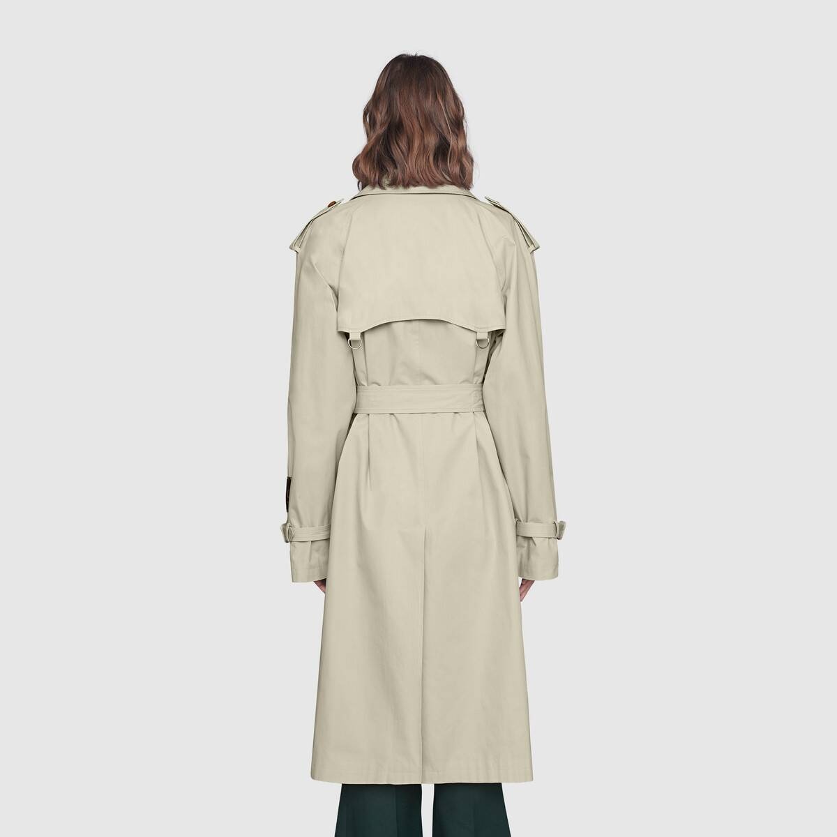 Cotton trench with Gucci label - 4