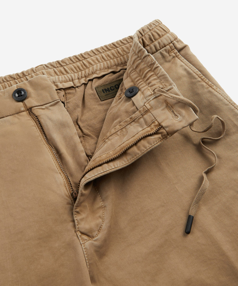 Slim-fit cotton satin trousers 6