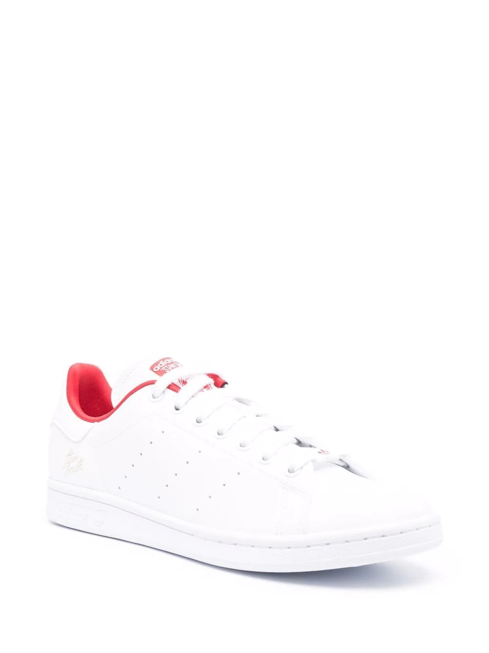 logo-patch low-top leather sneakers - 2