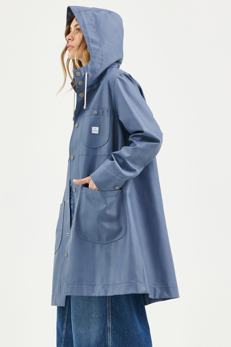 Women´s Lee® x STUTTERHEIM Chore Raincoat Ash Blue 4
