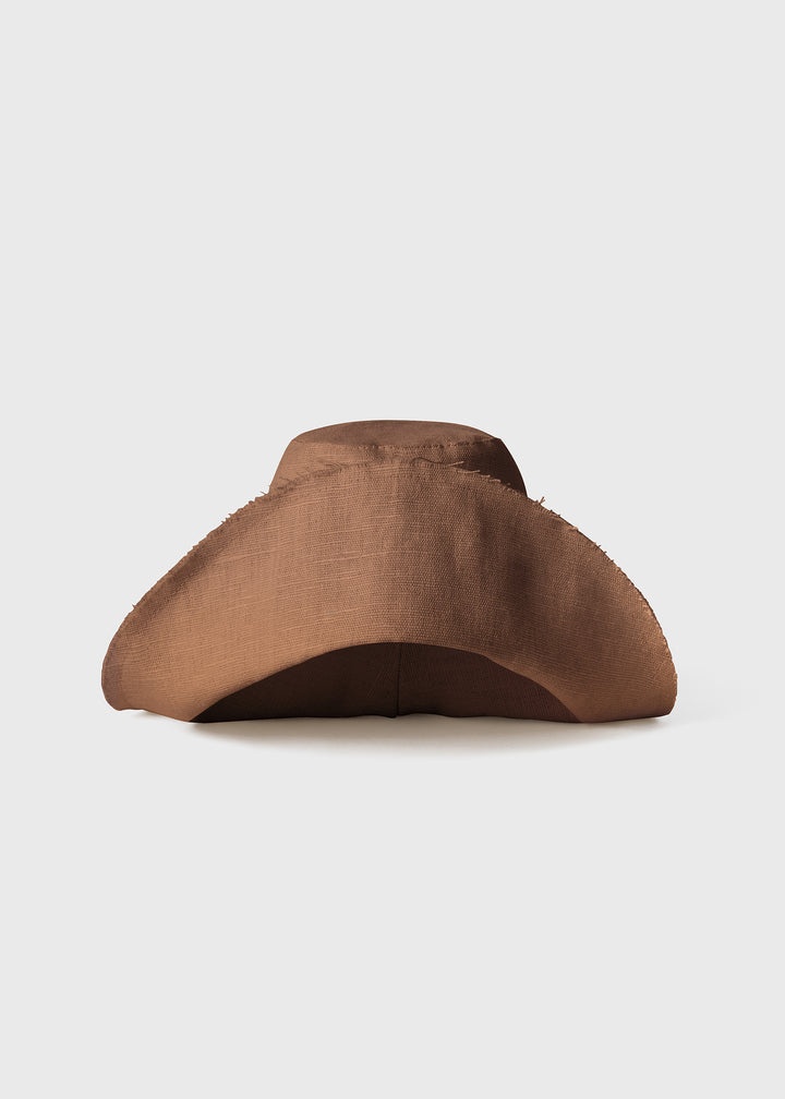 Raw trim hemp hat brown - 3