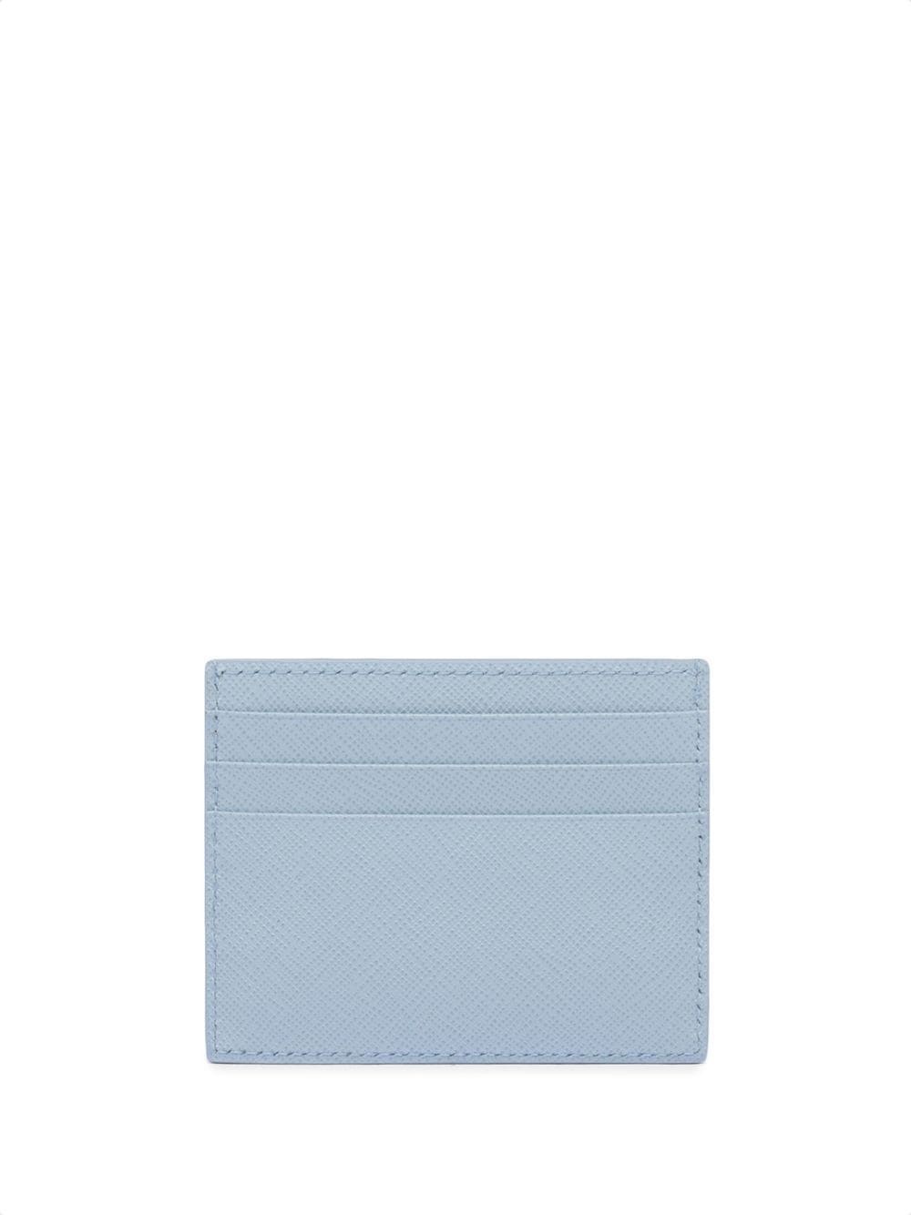 logo-plaque Saffiano leather cardholder - 2