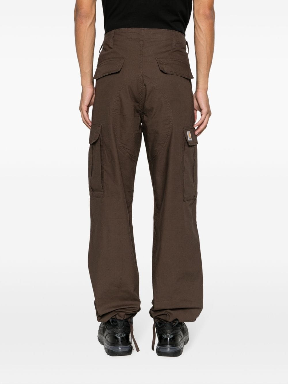 straight-leg cotton trousers - 4