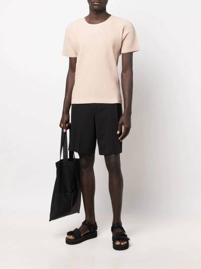 ISSEY MIYAKE Oblique pleated T-shirt outlook