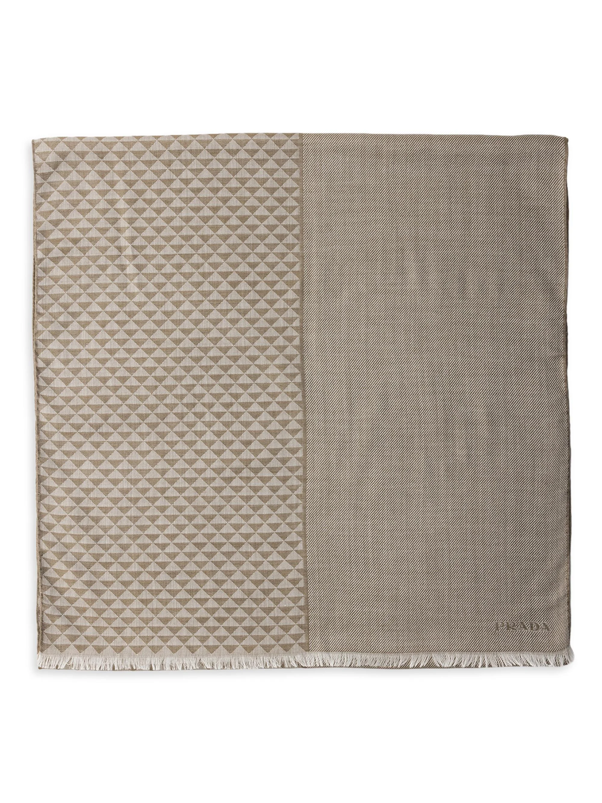 Men's Cashmere, Wool and Silk Scarf - Green - 1