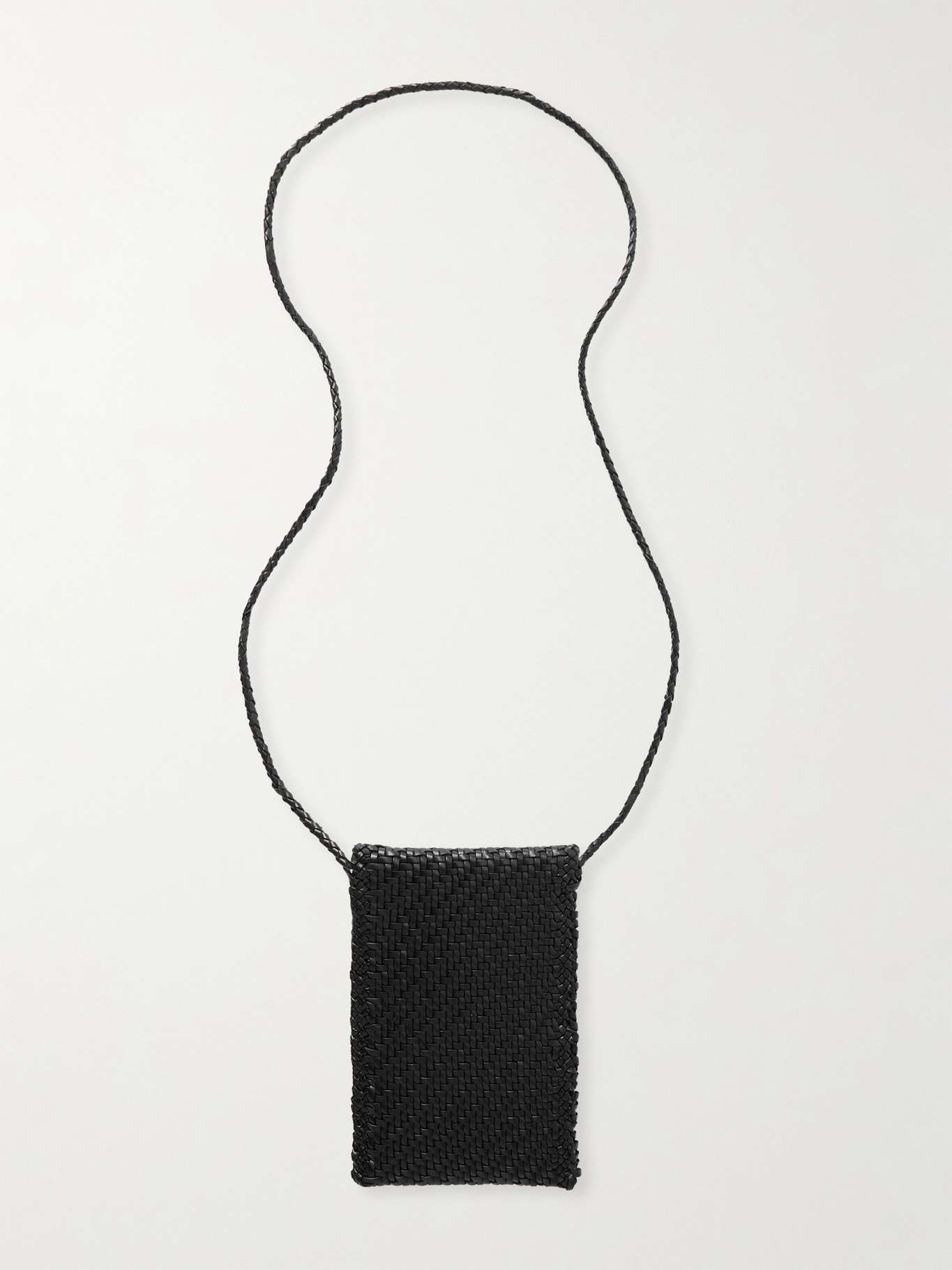 Woven leather phone case Black - 3