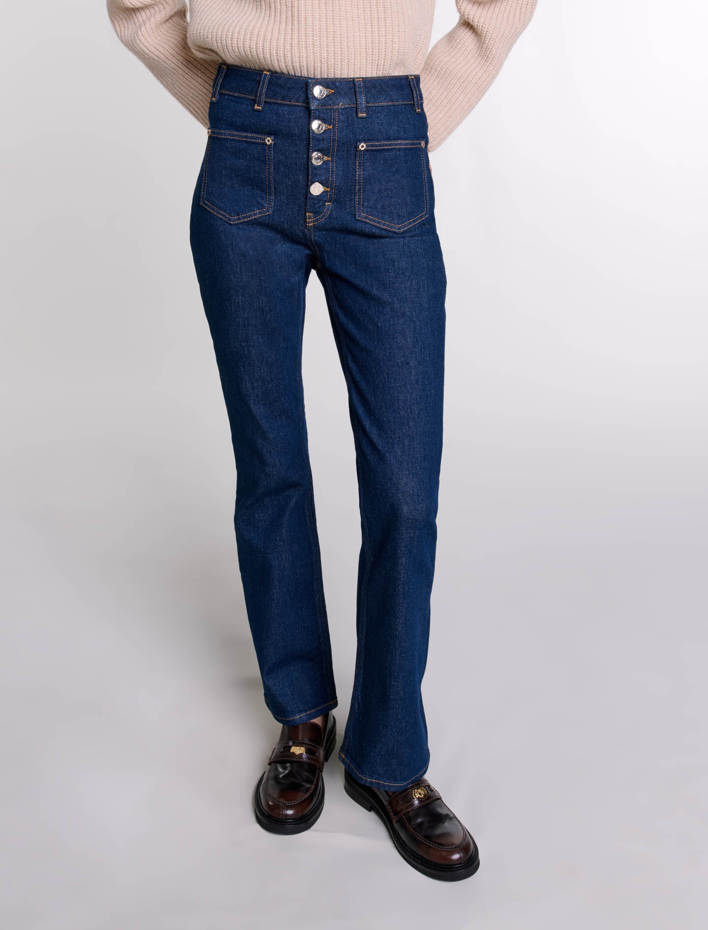 Denim jeans with pockets - 6
