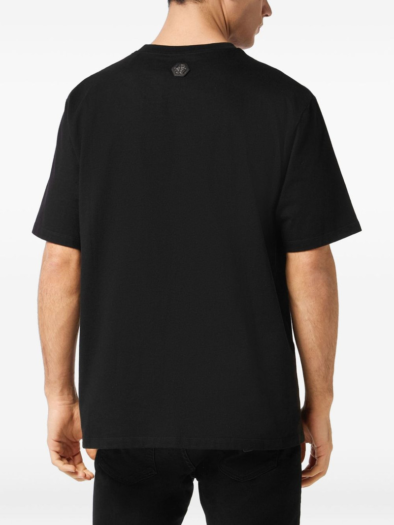 teddy bear-motif crystal-embellished T-shirt 3