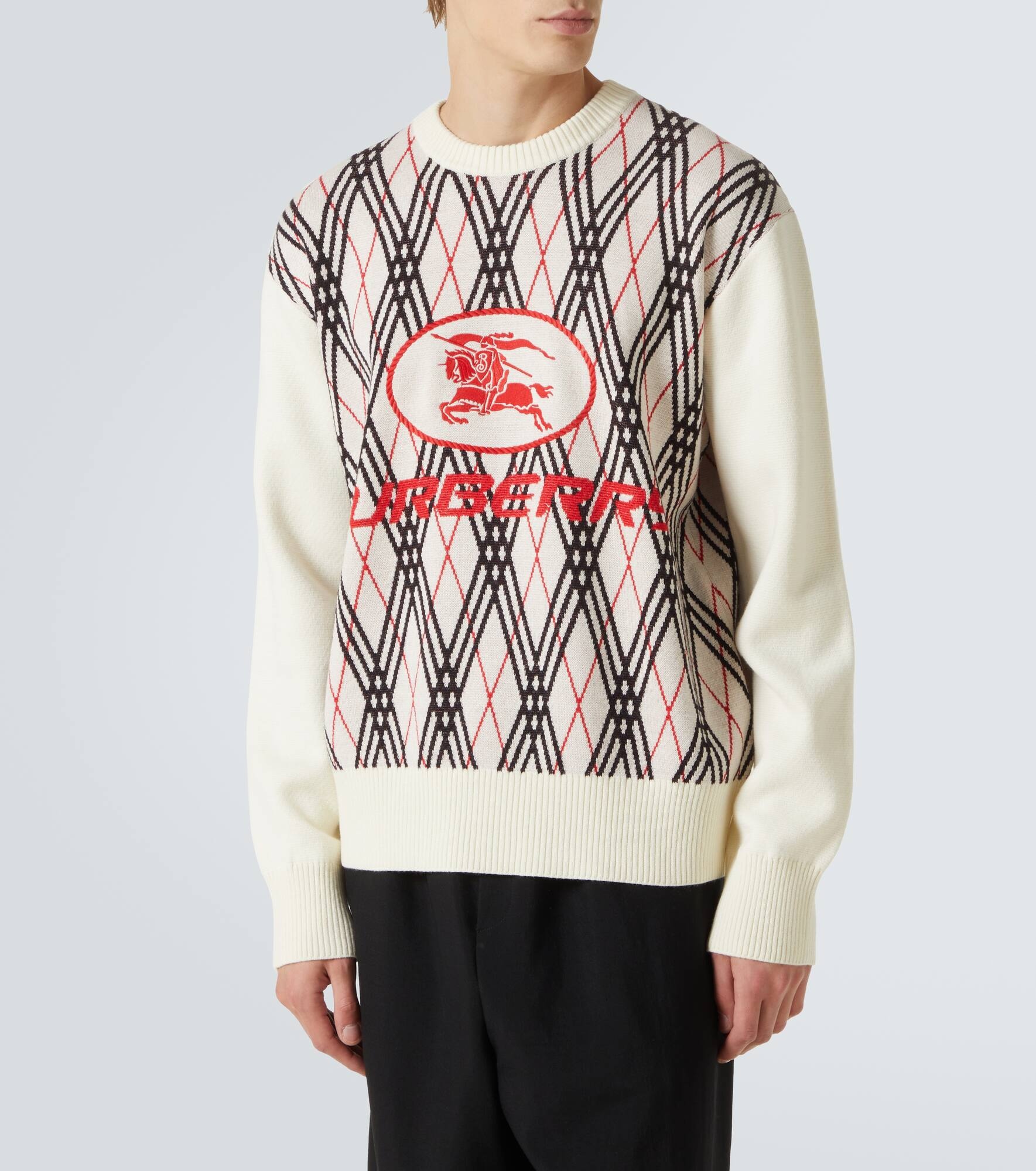Argyle jacquard sweater - 3