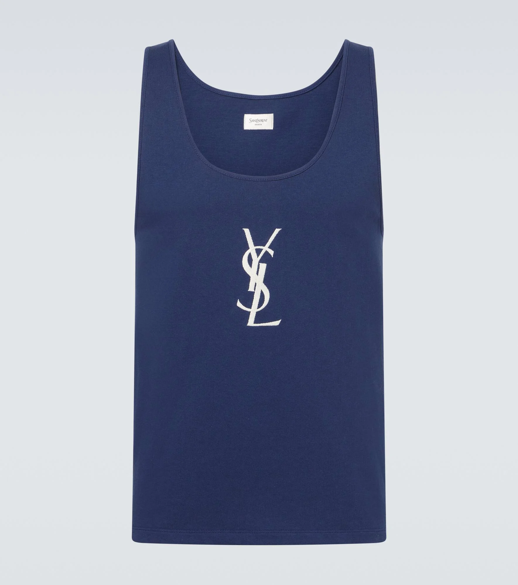 Cassandre embroidered cotton tank top - 1