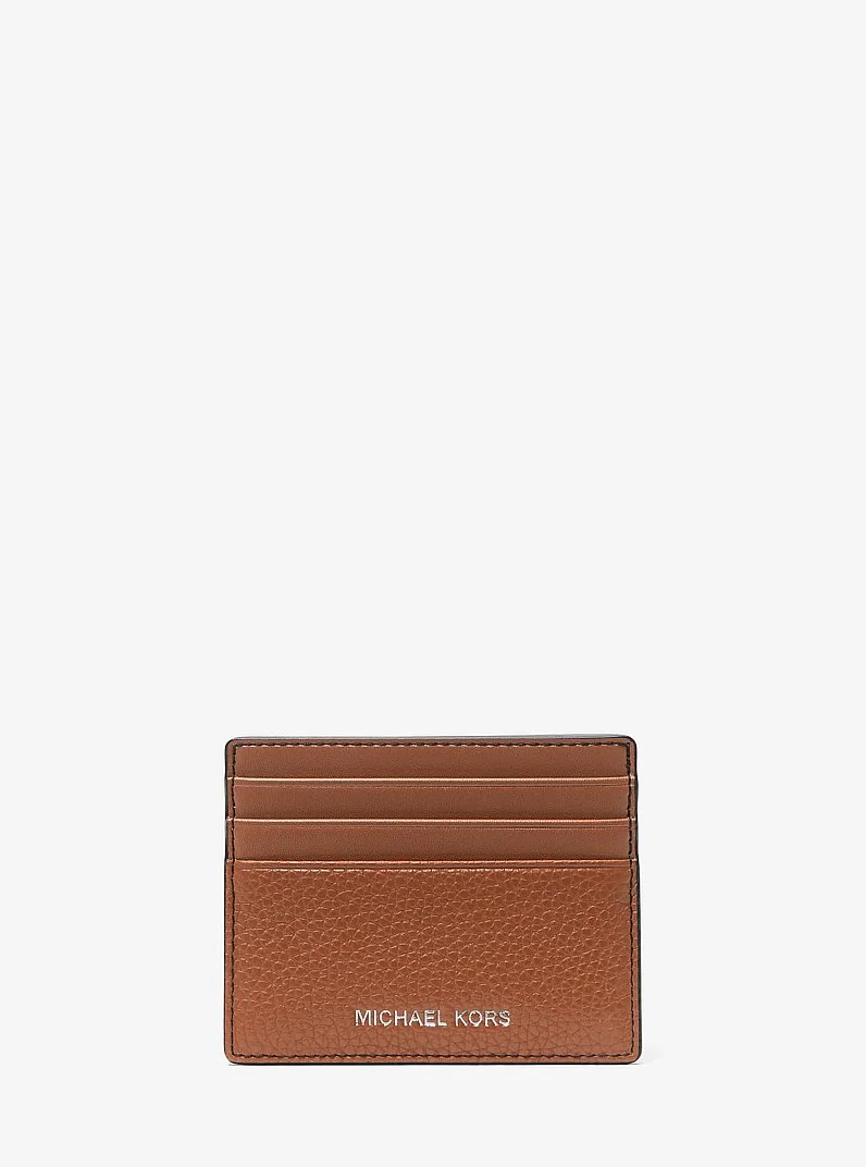 Cooper Pebbled Leather Tall Card Case - 1
