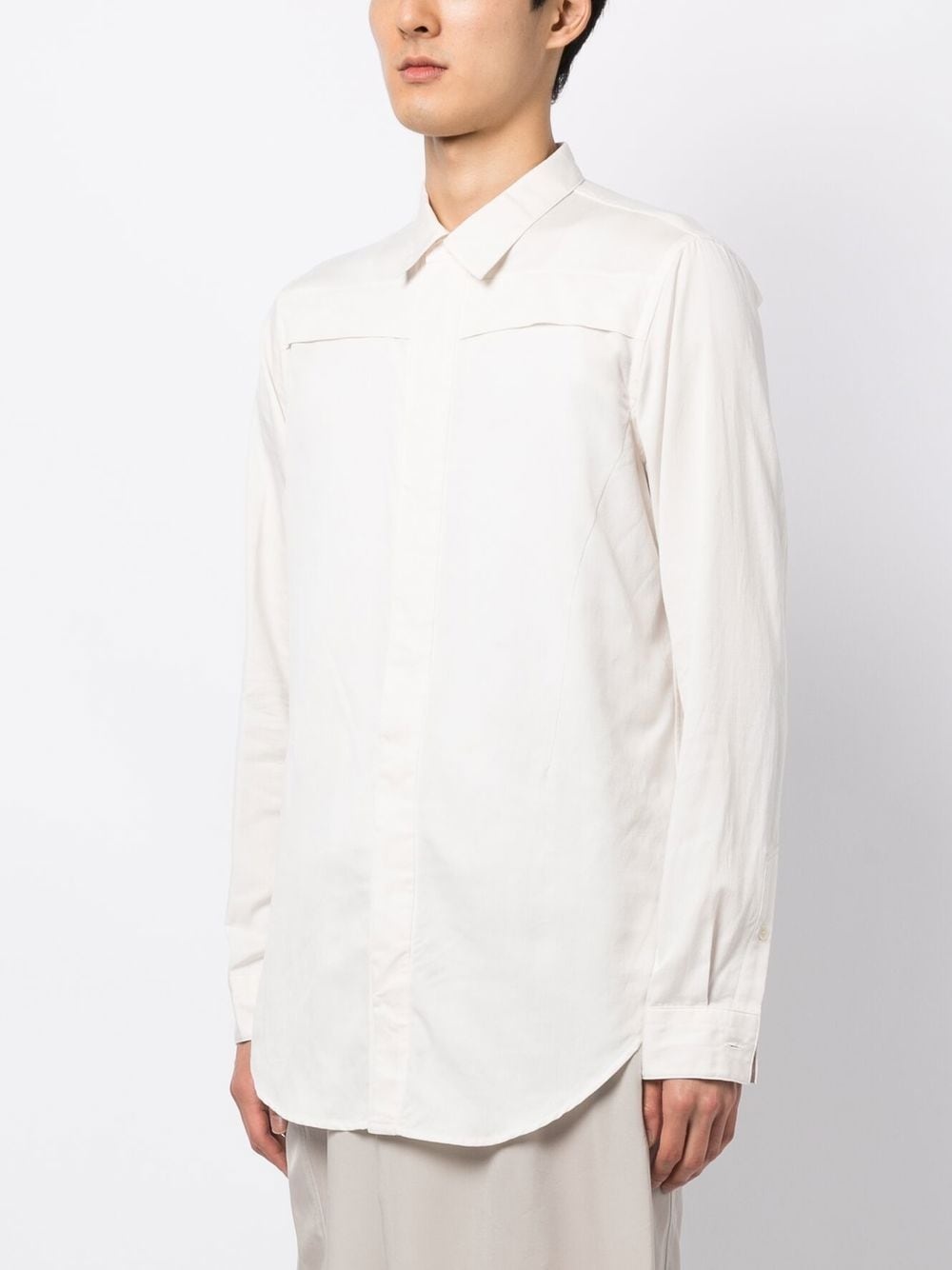 fold-detail long-sleeved shirt - 3