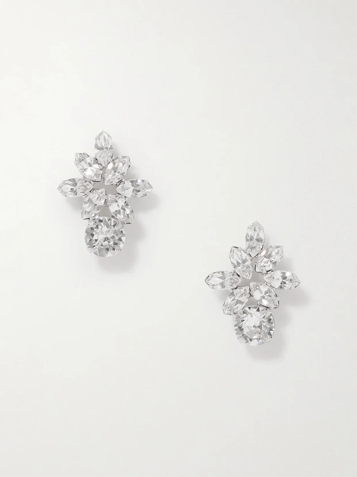 Maura Rhodium-plated Crystal Earrings - 1