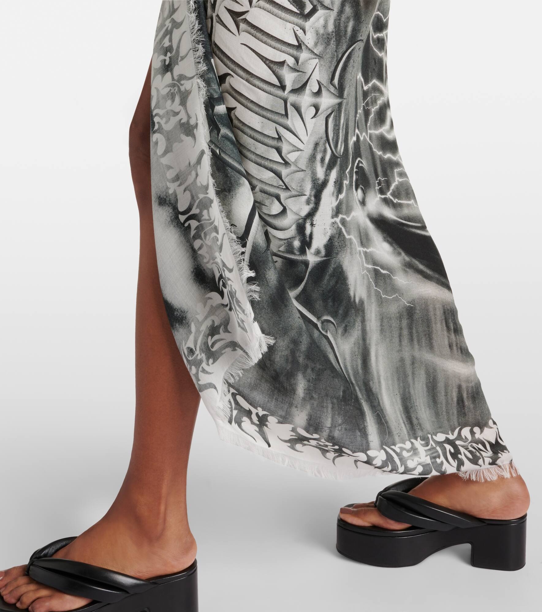 Printed beach cover-up - 5