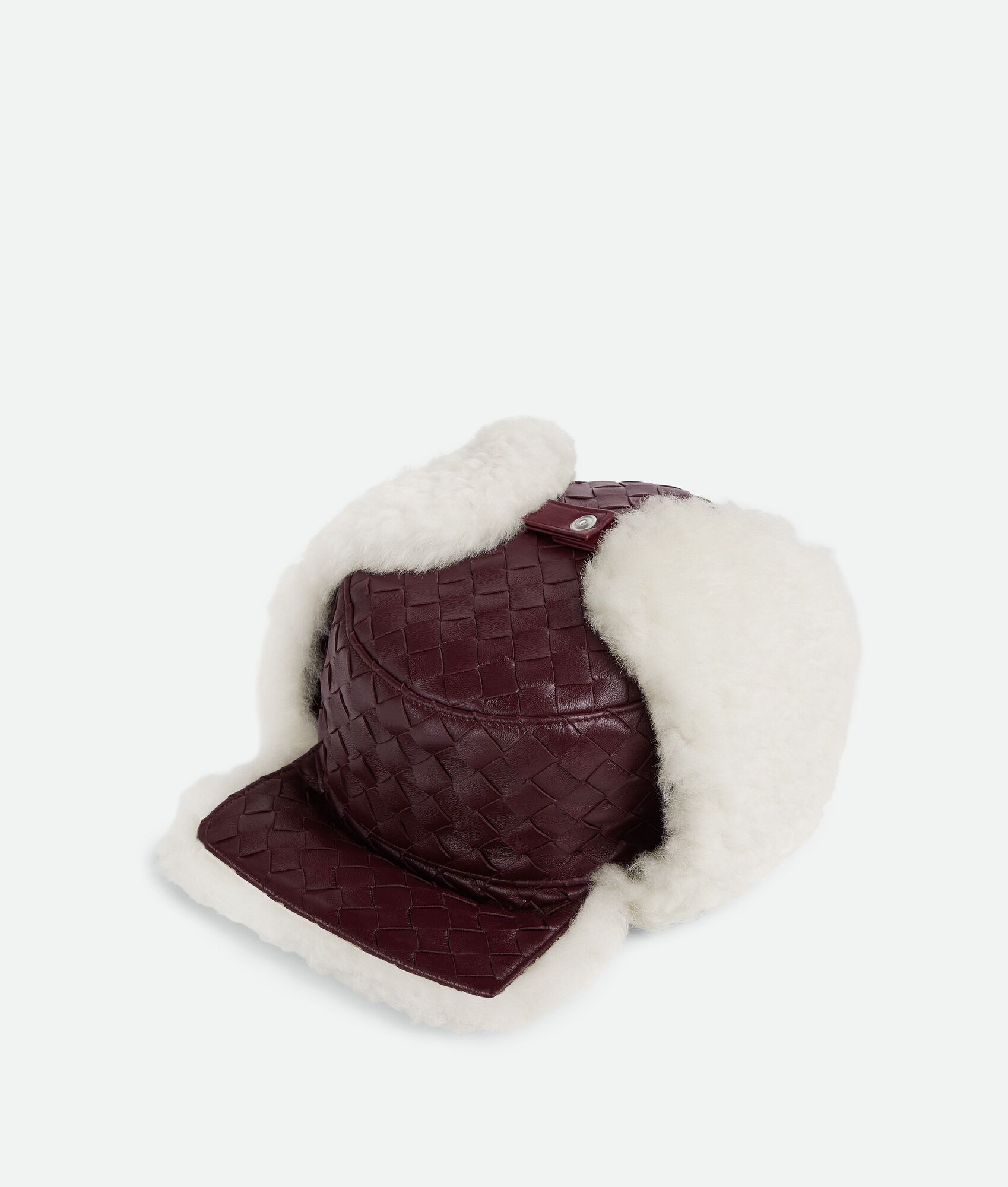 Intrecciato Leather Aviator Hat - 3