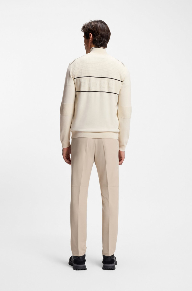 WATER-REPELLENT ZIP-NECK SWEATER IN A COTTON BLEND 5
