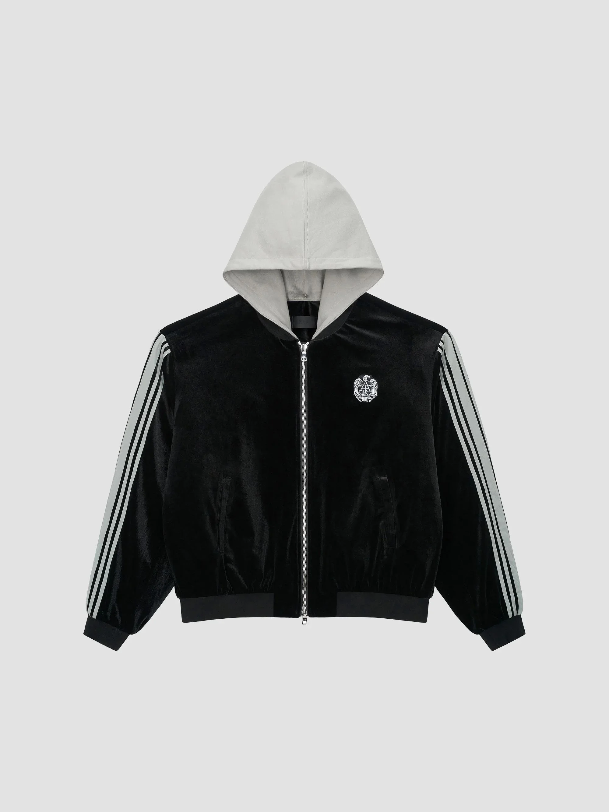 Men's Curva Ultra Rei Bomber Hoodie - Black Crest - 1