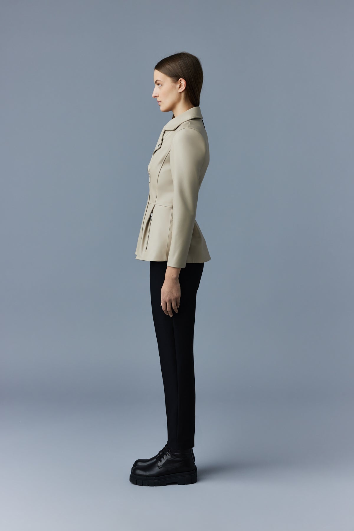 DAY Leather biker jacket with peplum - 3