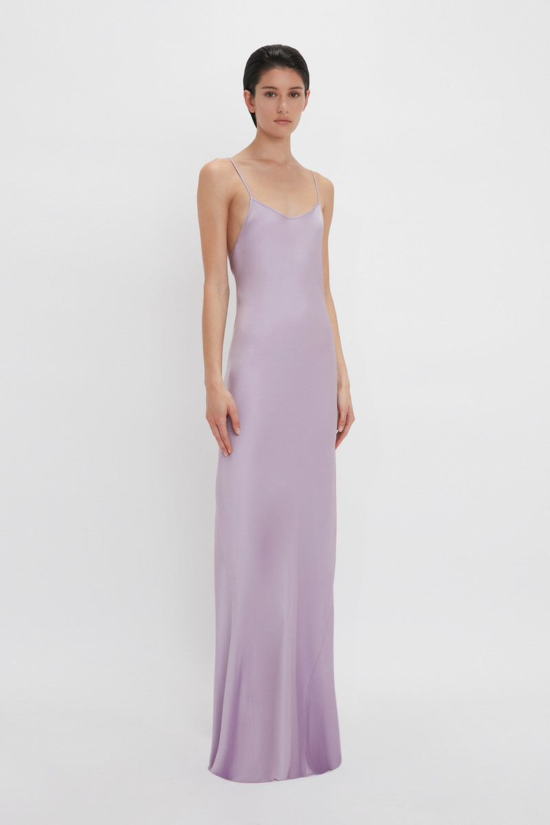 Low Back Cami Floor-Length Dress In Petunia 3