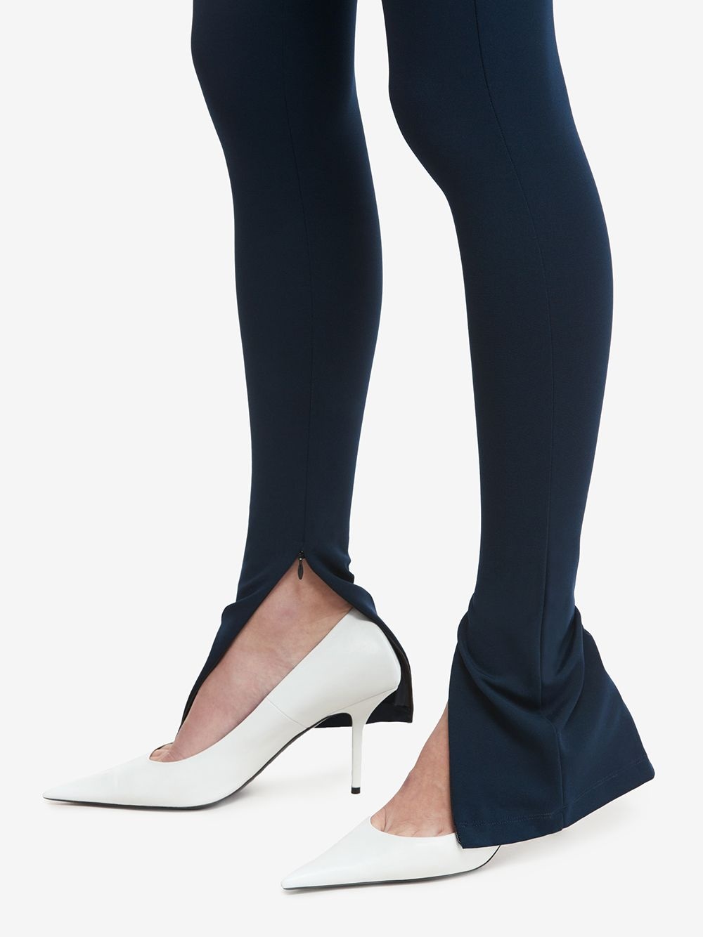 high-rise ankle-zip leggings - 5