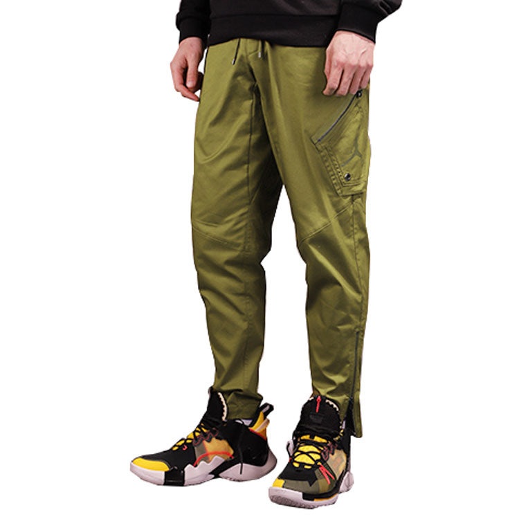 Air Jordan Wings Utility Zipper Sports Long Pants Yellow AV1837-368 - 3