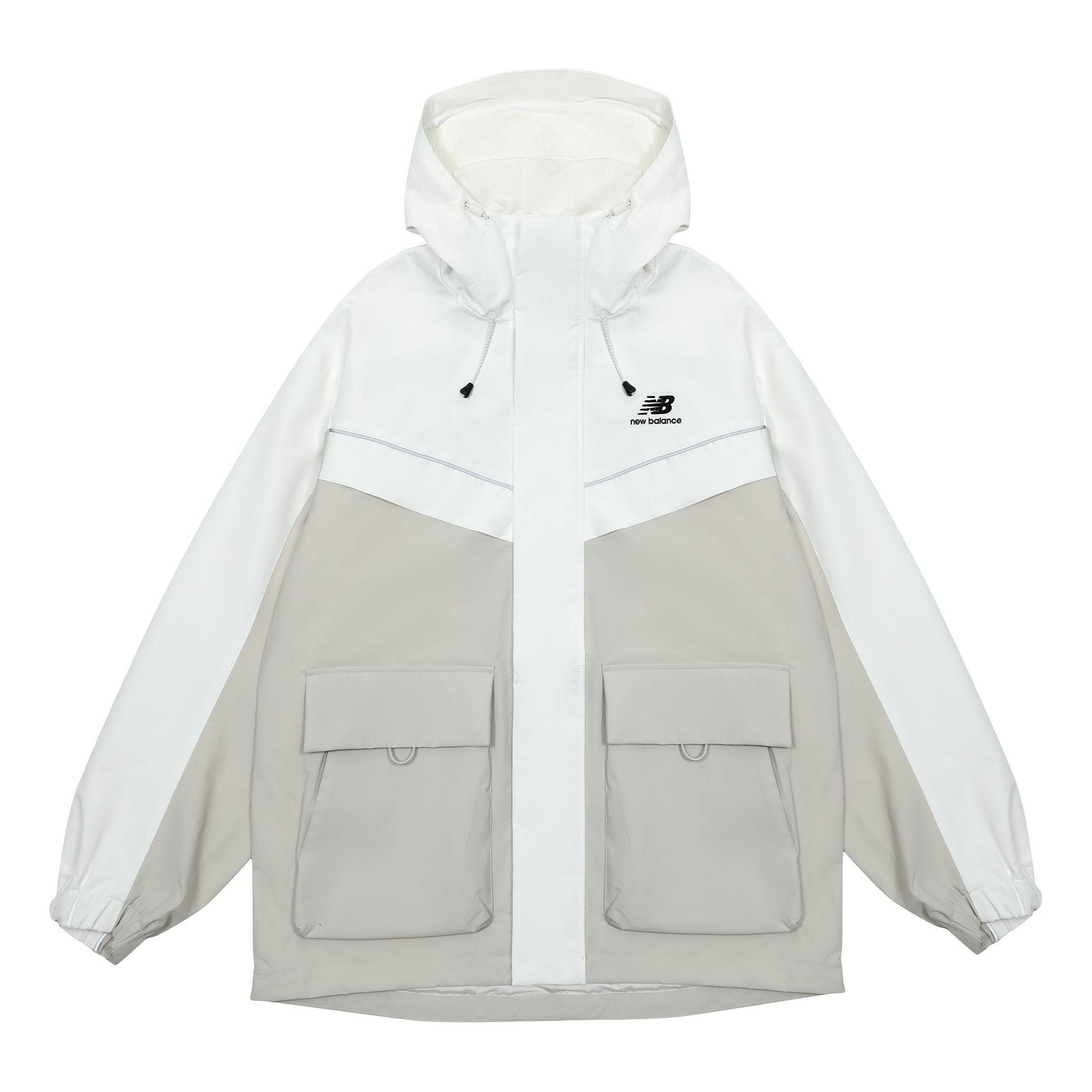 New Balance Windproof Jacket 'White Grey' 5AC39333-LBE - 1
