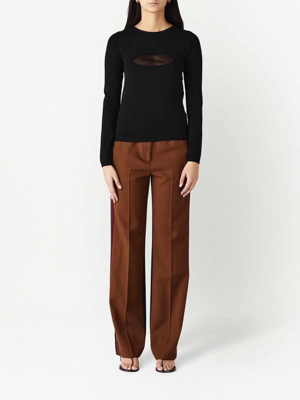 cut-out detail knit top - 2