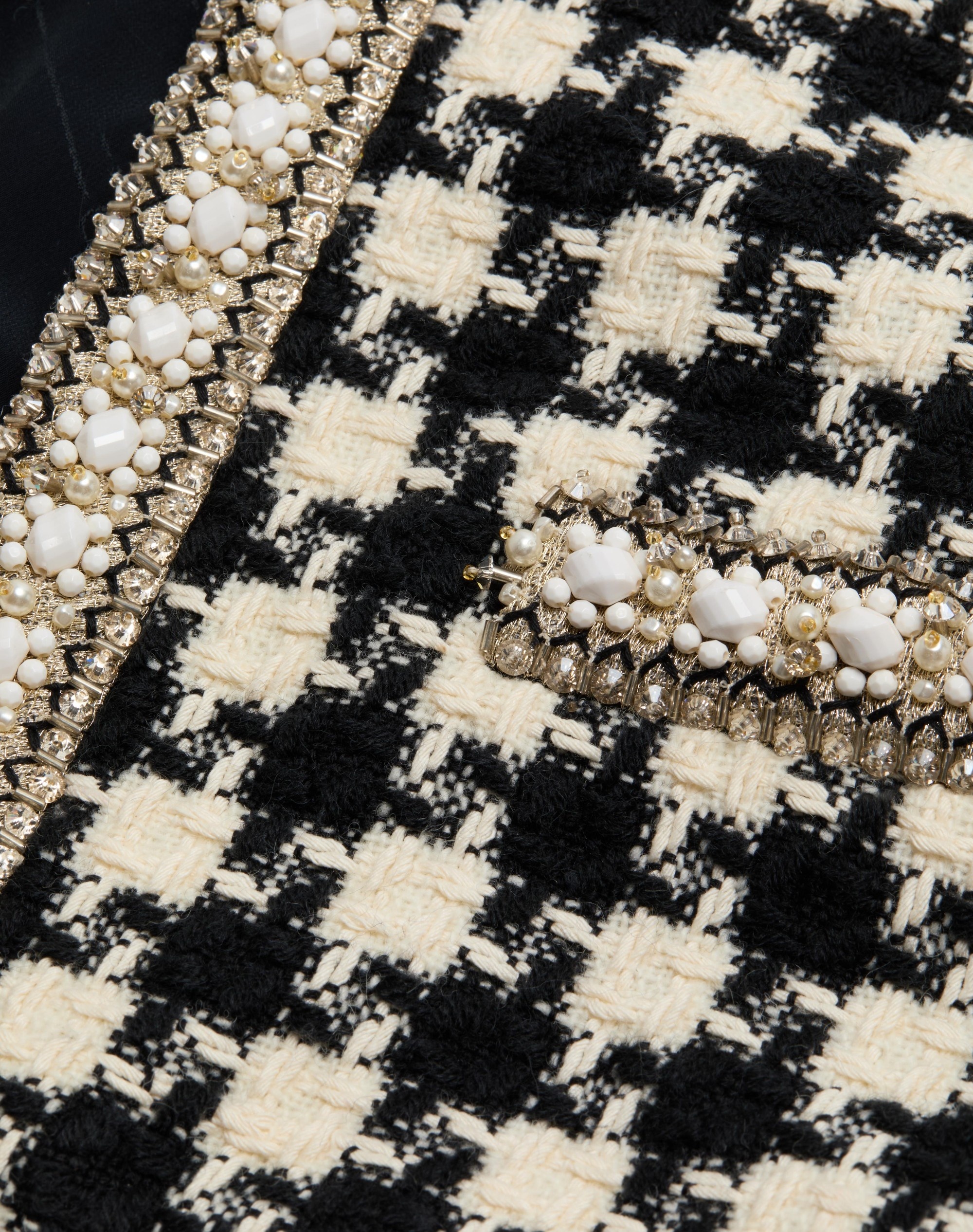 EMBROIDERED JACKET IN DAMIER LIGHT TWEED - 7