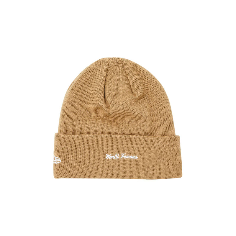 Supreme Supreme x New Era Box Logo Beanie 'Dark Sand' outlook