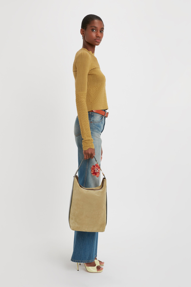 Victoria Beckham Large Belt Bag in Lichen Suede outlook