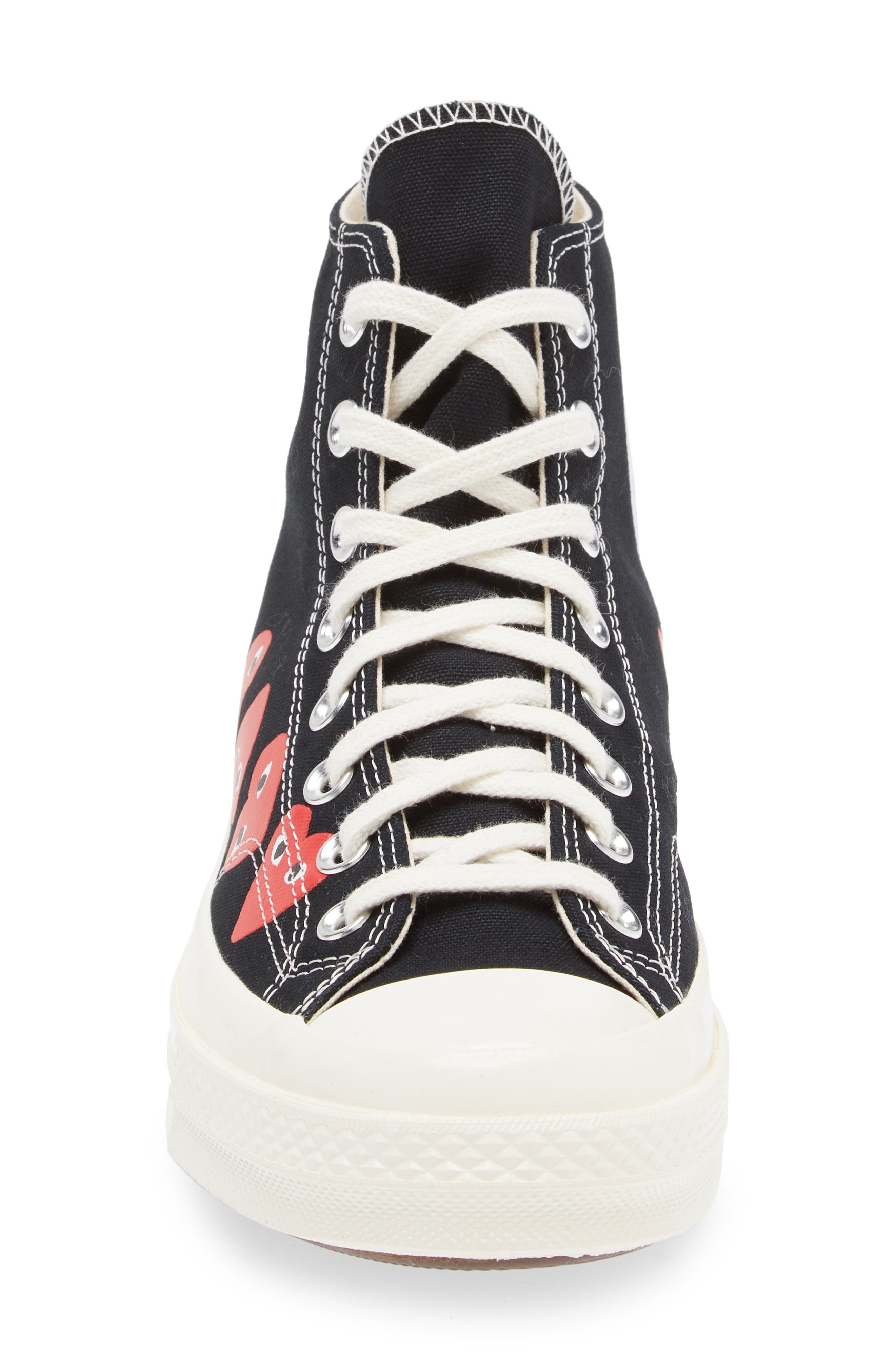 Comme des Garçons PLAY x Converse Gender Inclusive Chuck Taylor® Heart High Top Sneaker in Black at  - 4