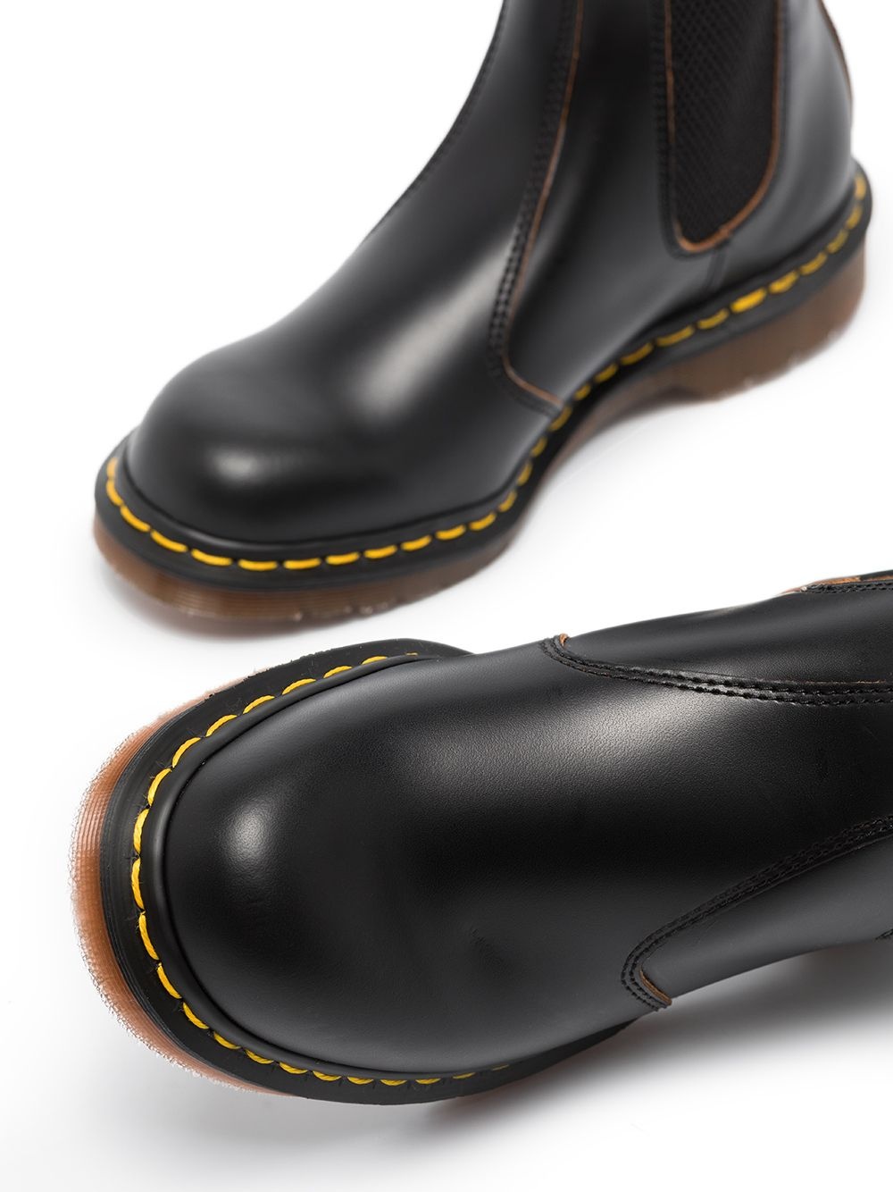 Vintage round-toe leather boots - 4