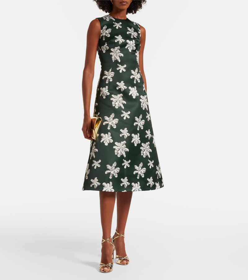 EMILIA WICKSTEAD Rumi floral genzianella midi dress outlook