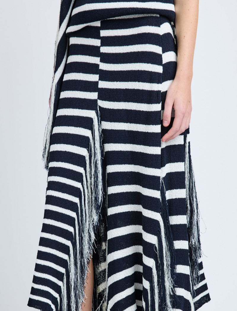 Yves Skirt in Stripe Fringed Knit 5