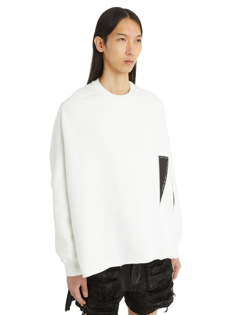 Rick Owens DRKSHDW Ivory-coloured cotton crew neck sweatshirt outlook