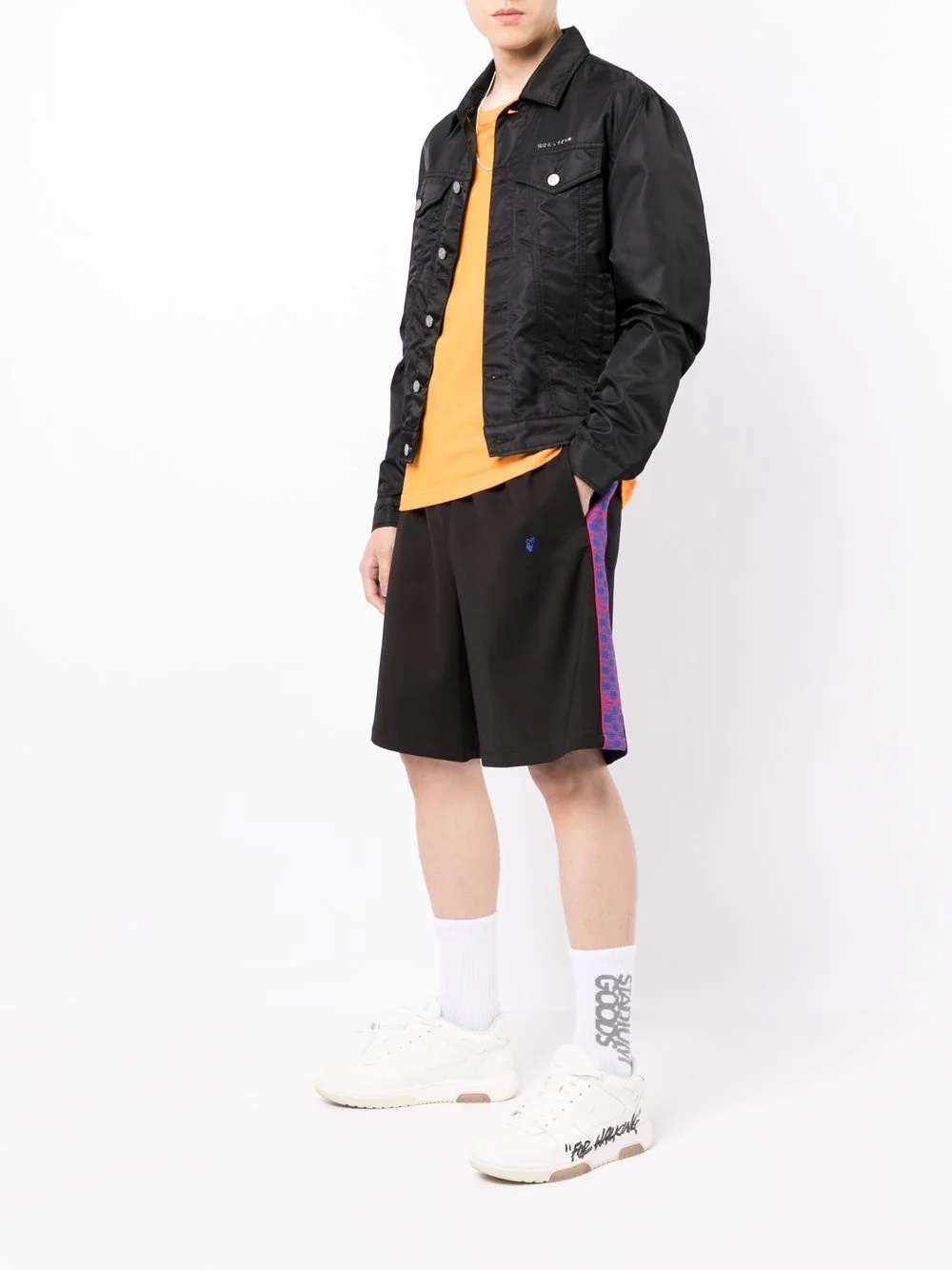 monogram band track shorts - 2