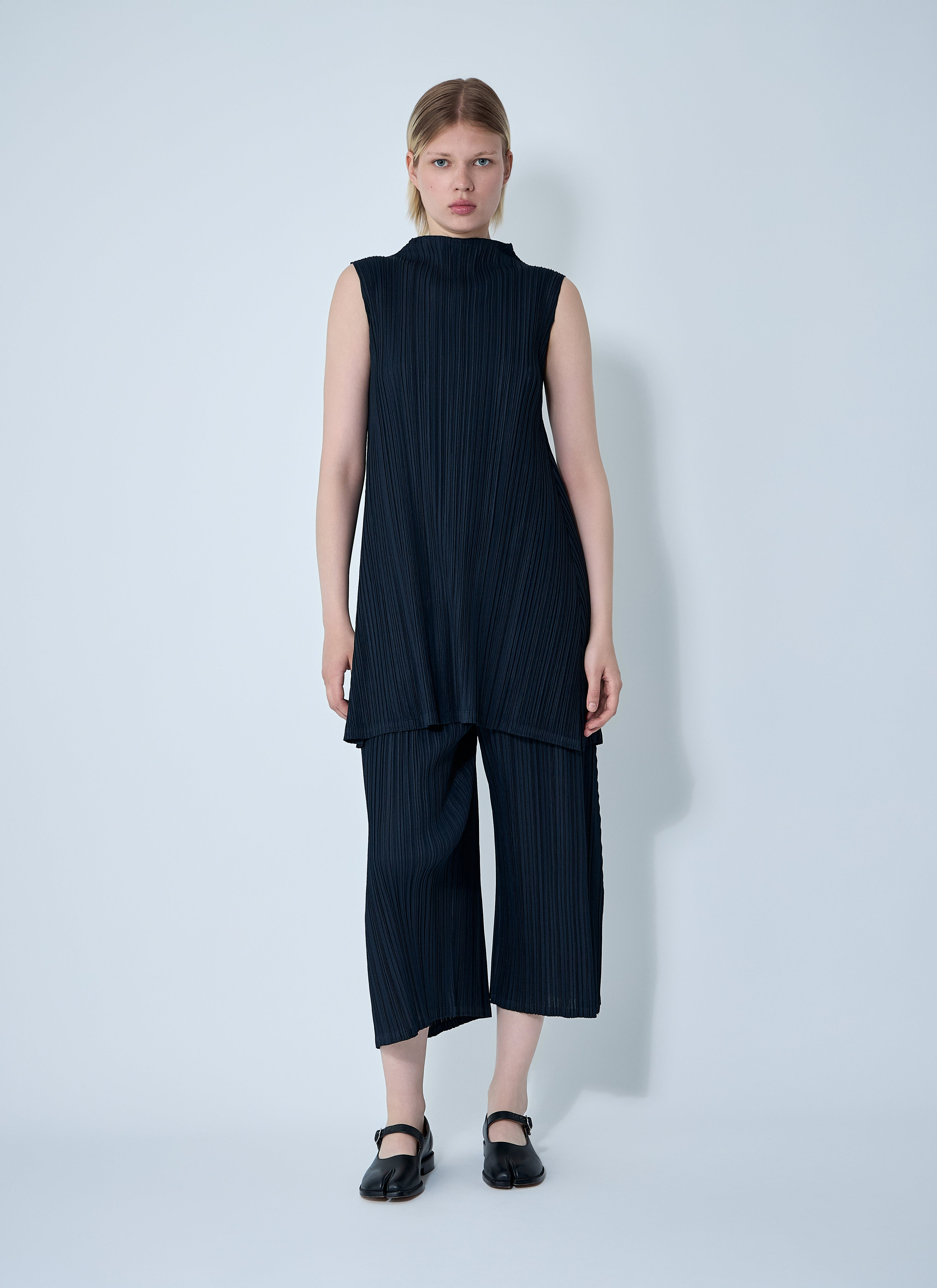 Pleats Please Issey Miyake Women Tunic Mellow Pleated Top - 2