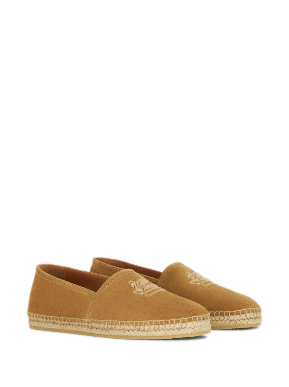 logo-embroidered suede espadrilles - 2