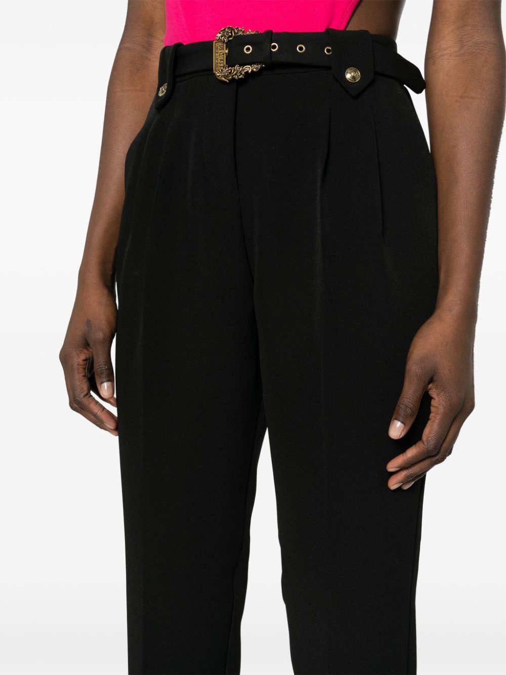 belted tapered trousers - 5