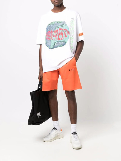 Off-White logo-print track shorts outlook