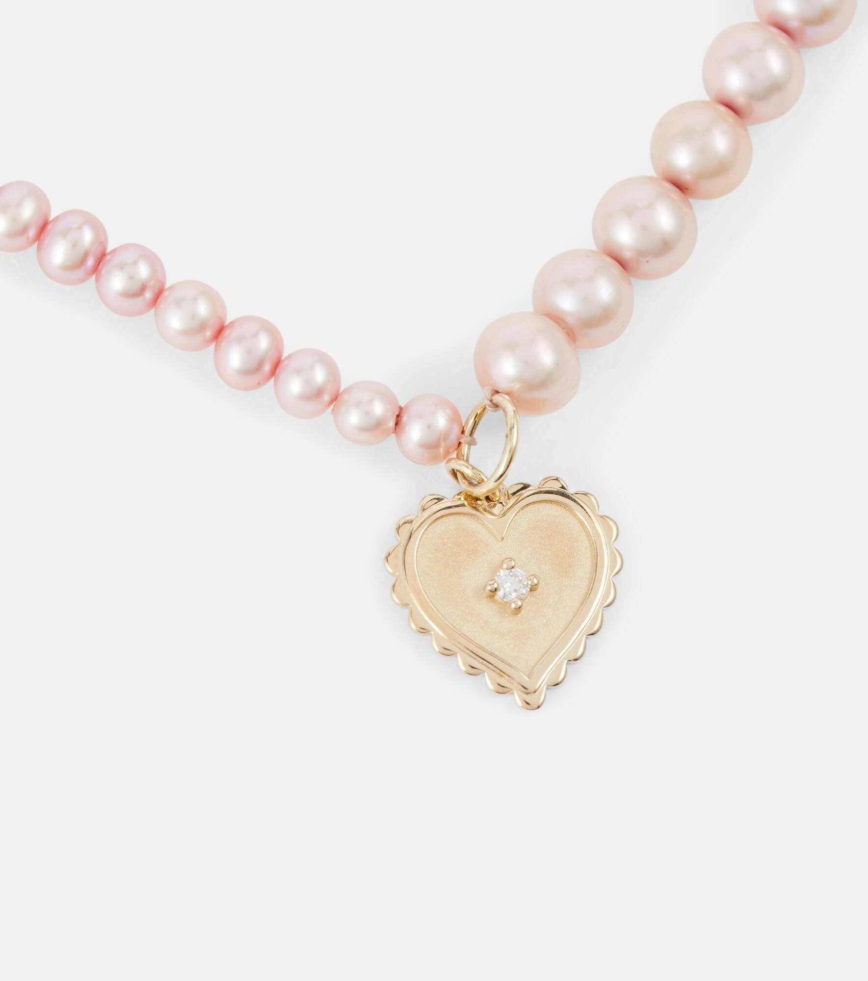 14kt gold necklace with pearls - 6