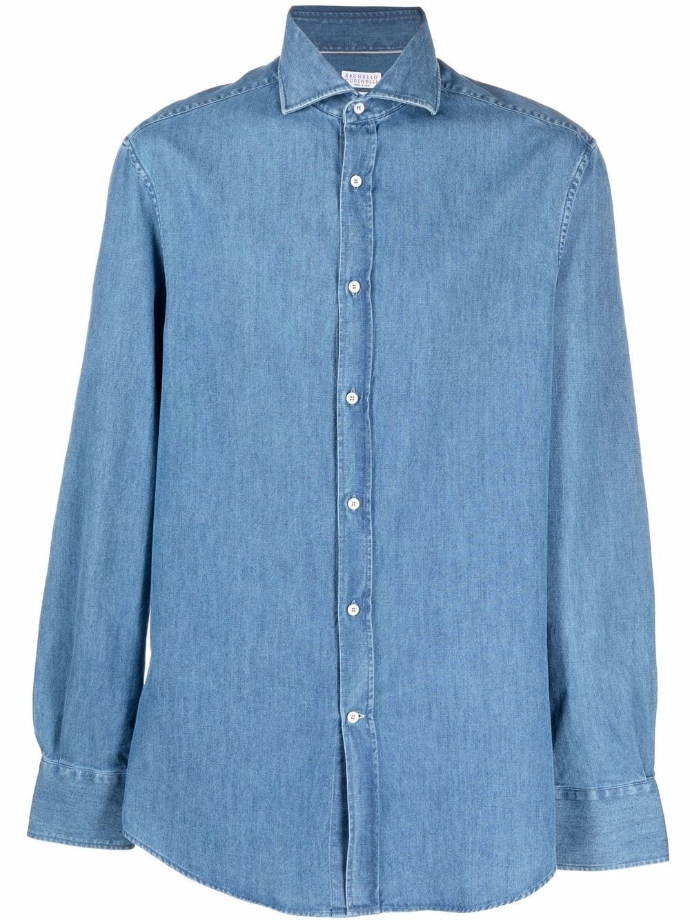 longsleeved lightweight denim shirt - 1