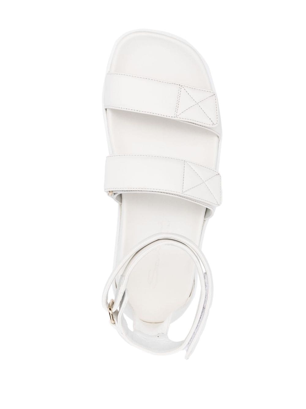 touch-strap leather sandals - 4