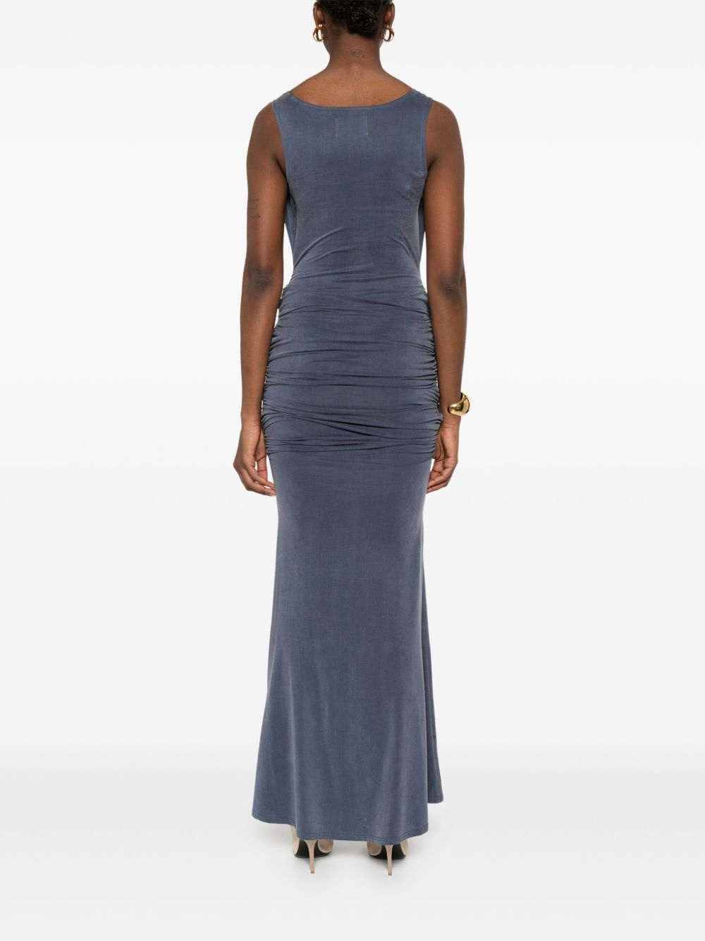 ruched maxi dress - 4