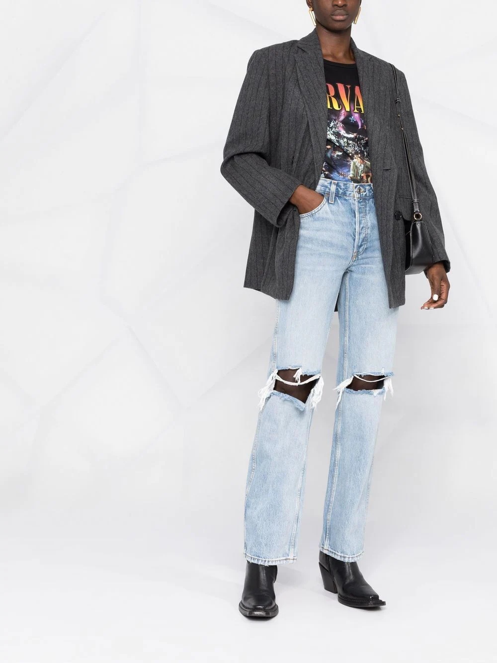'90s high-rise loose jeans - 3