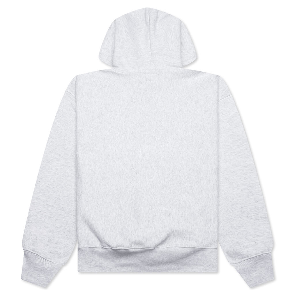 FELT APPLIQUE HOODIE - ASH HEATHER - 2