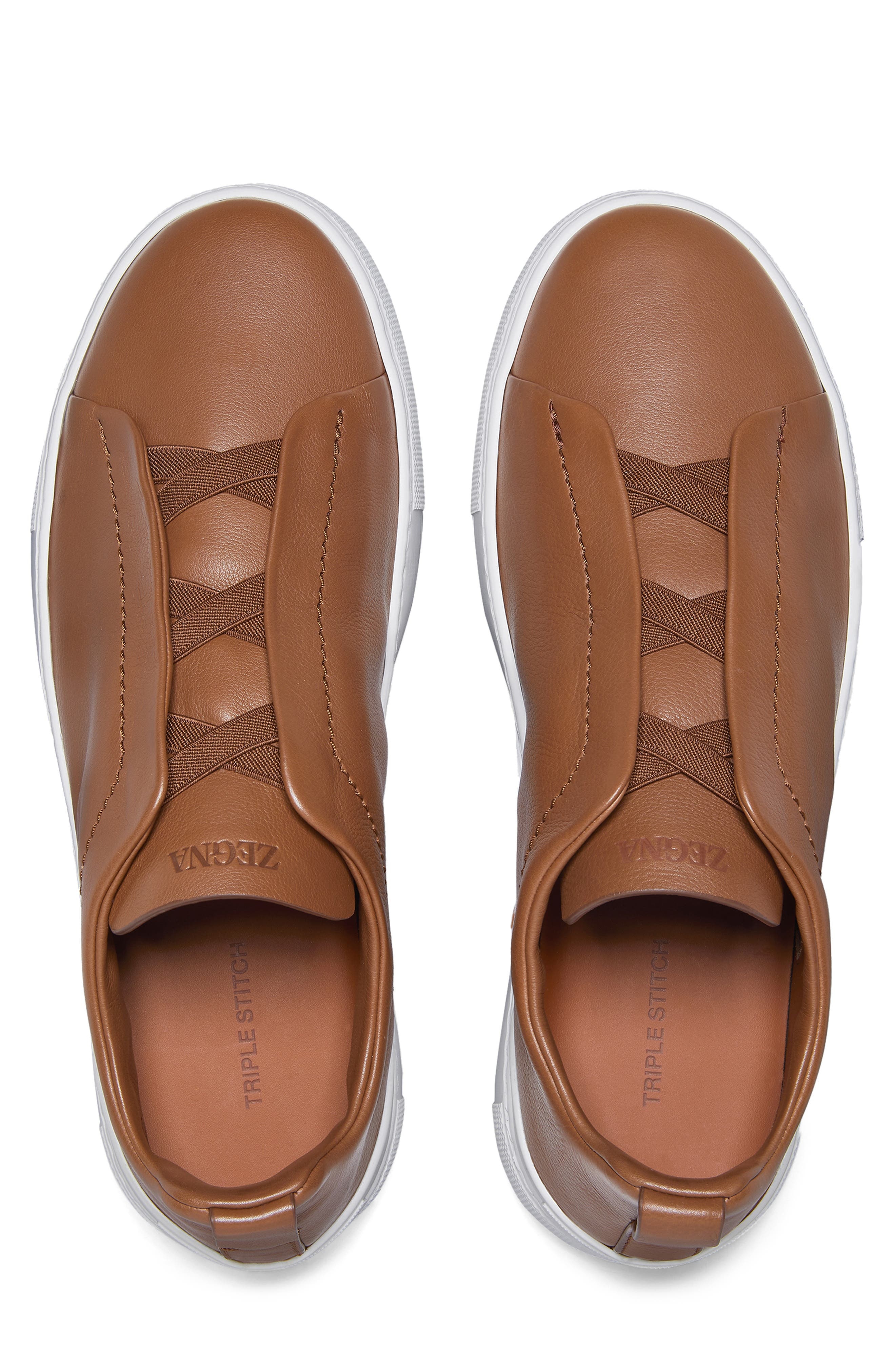 ZEGNA Triple Stitch SECONDSKIN Sneaker in Dark Foliage at Nordstrom - 4