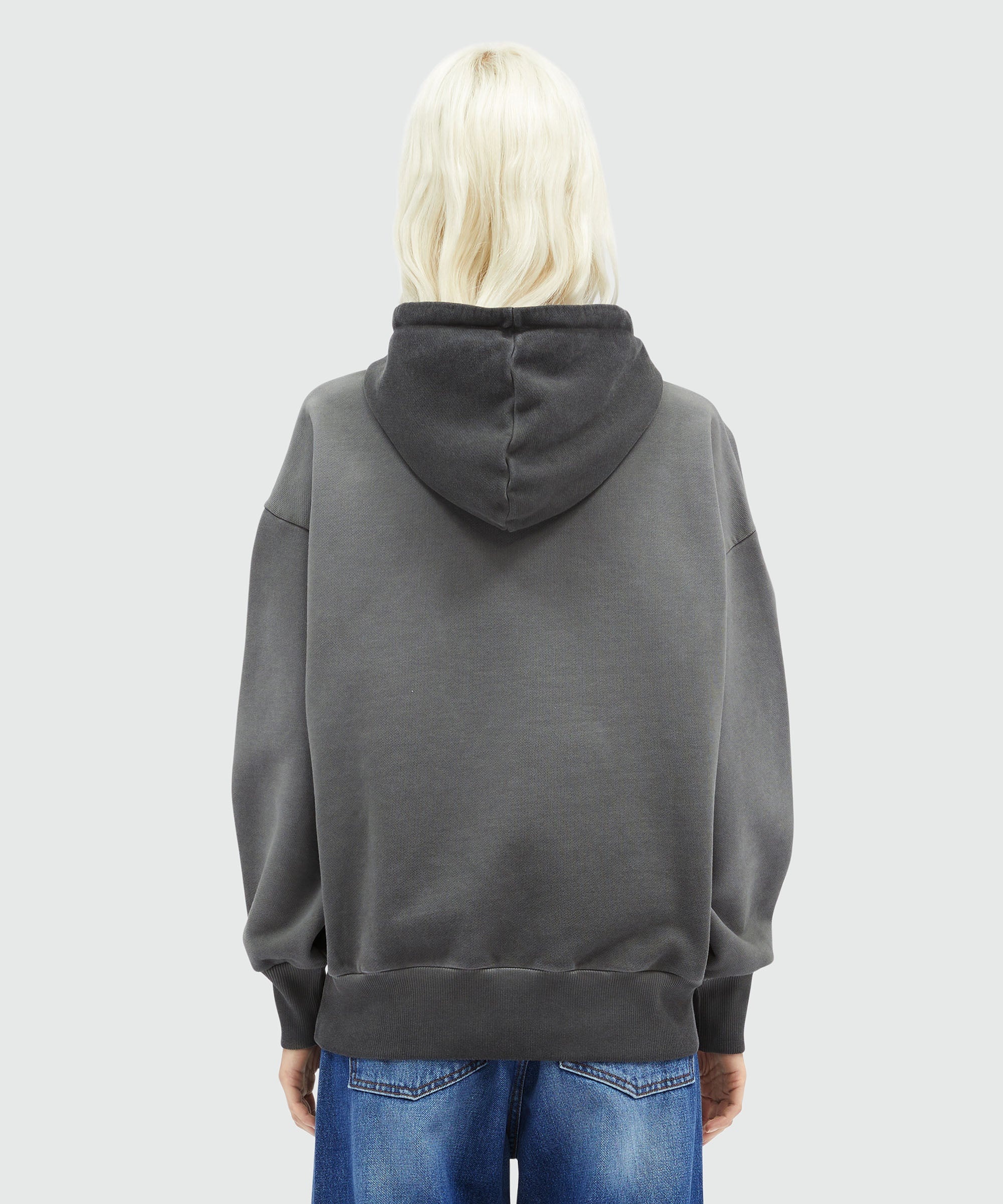Jersey sweatshirt with brushstroke logo - 3