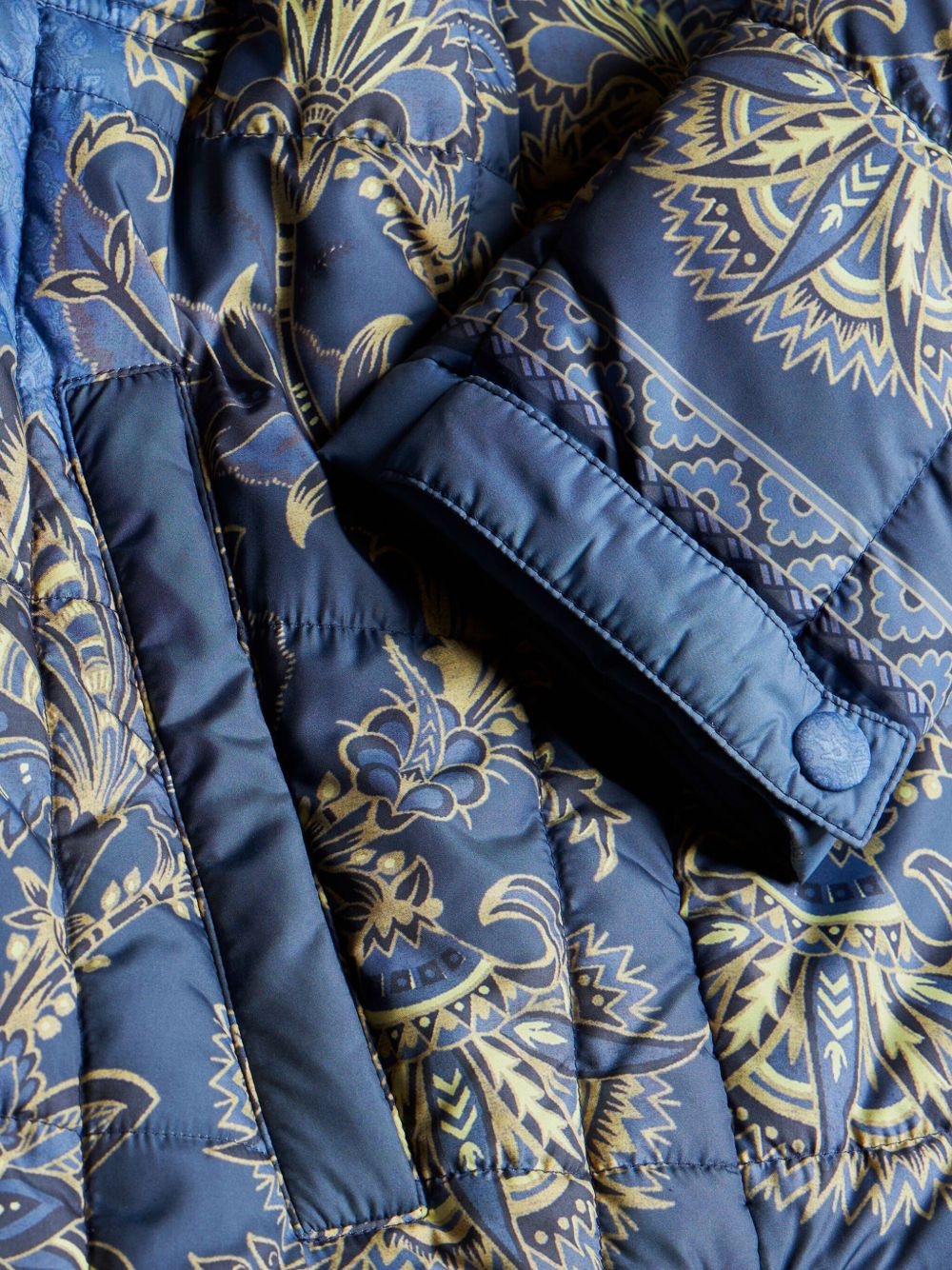 quilted printed shirt jacket - 5