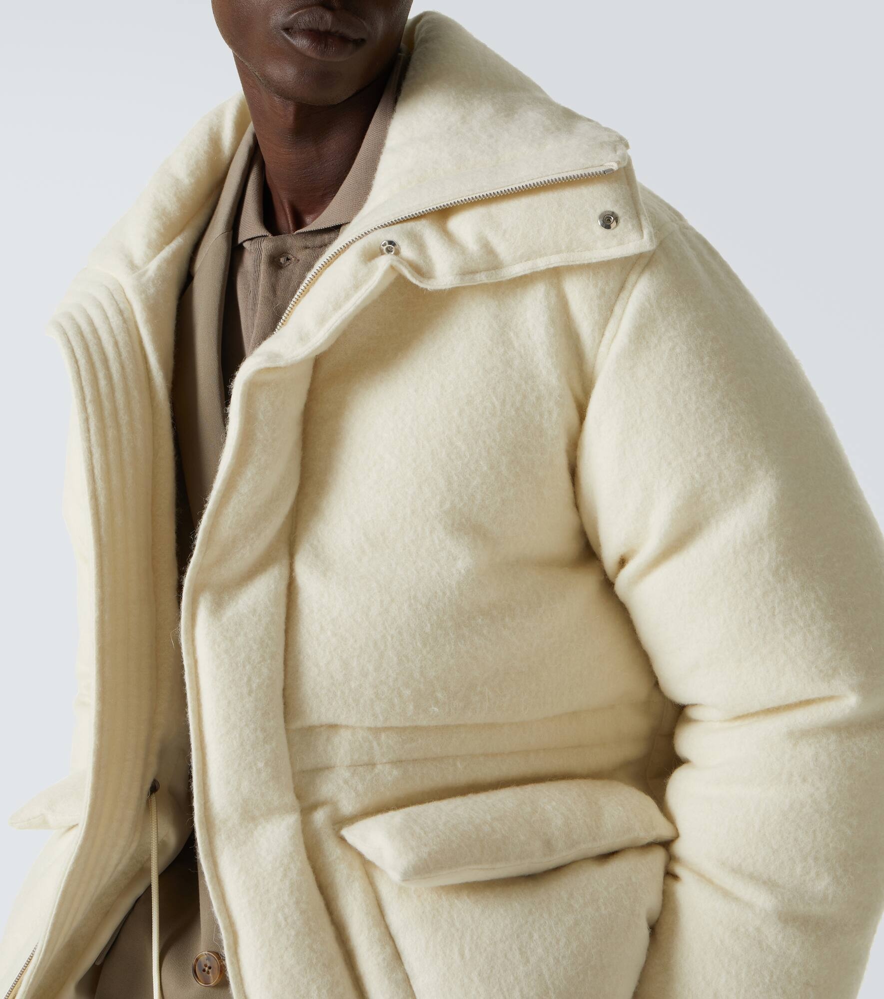 Alpaca and wool down jacket - 5